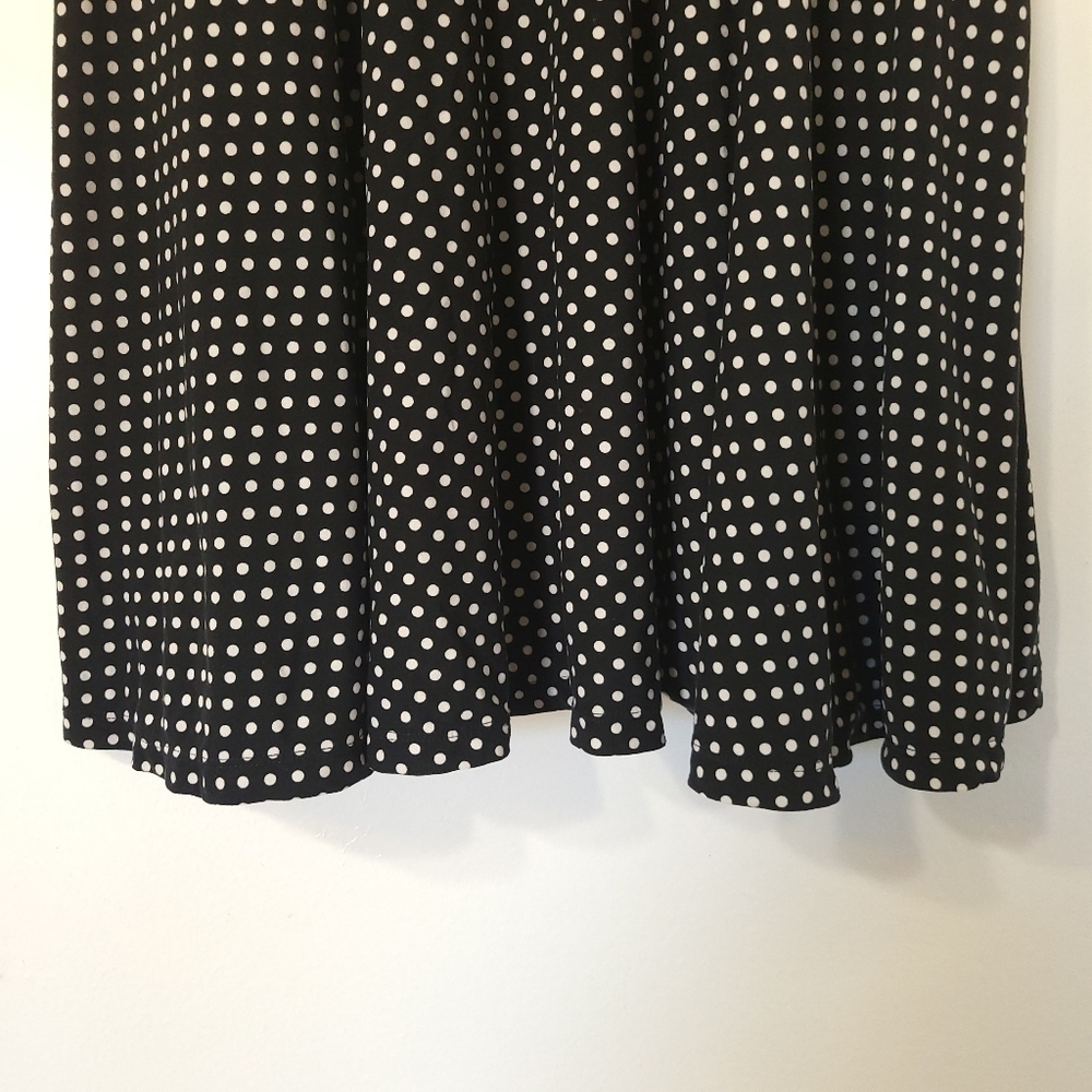 Free People Black and White Polka Dot Skater Dress Size SP - Picture 2 of 7